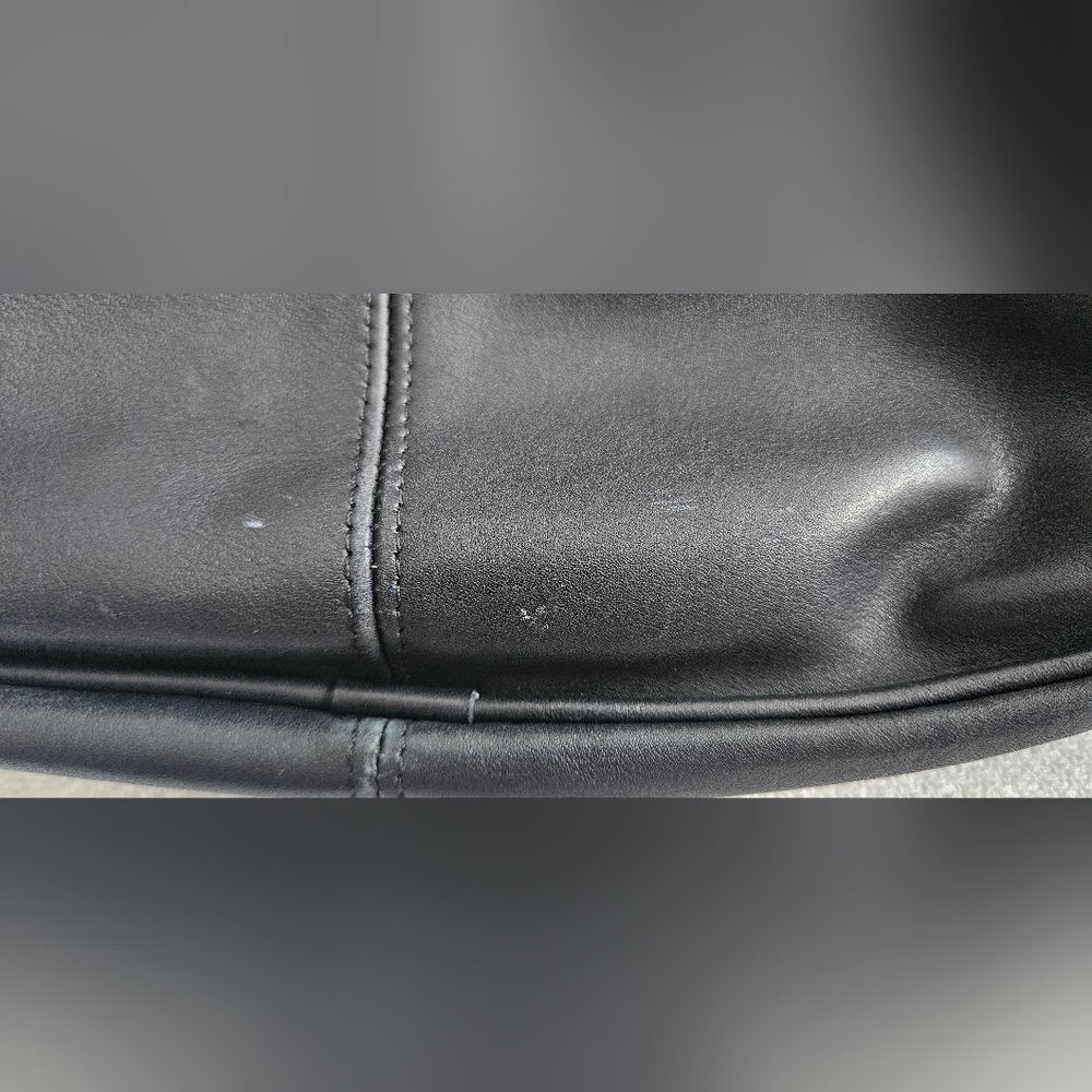 Vintage 80s Coach Black Leather Bag - Picture 6 of 8
